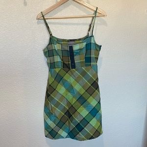 URBAN OUTFITTERS | Green Plaid Mini Dress